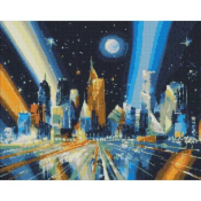 Ideyka Diamentowa mozaika - Promienie metropolii 40x50