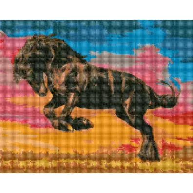 Ideyka Diamentowa mozaika - Majestatyczny mustang 40x50cm