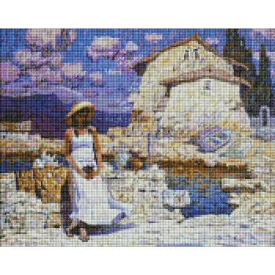 Ideyka Diamentowa mozaika - Sprzedawczyni pamiątek 40x50