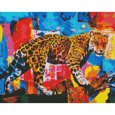 Ideyka Diamentowa mozaika - Jasny lampart 40x50cm