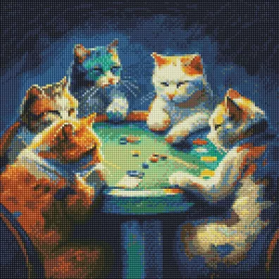 Ideyka Diamentowa mozaika - Futrzaki hazardu 40x40cm