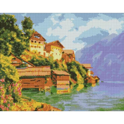 Ideyka Diamnetowa mozaika - Przytulna zatoka 40x50cm