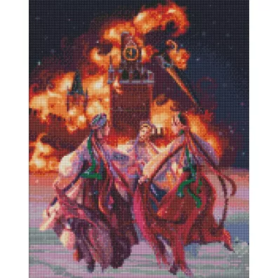 Ideyka Diamentowa mozaika - Ogień wolności 40x50cm