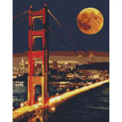 Ideyka Diamentowa mozaika - Golden Gate 40x50cm