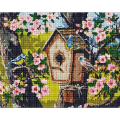 Ideyka Diamentowa mozaika - Parapetwka dla ptaków 40x50cm