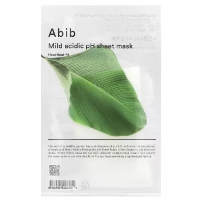 Abib Mild Acidic pH Sheet Mask Heartleaf Fit maska w płachcie do twarzy 30 ml