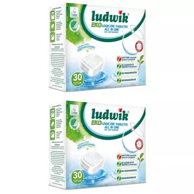 Ludwik Tabletki do zmywarek All In One Ecolabel Zestaw 2 x 30 szt.