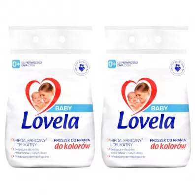 Lovela Baby Hipoalergiczny proszek do prania do kolorów Zestaw 2 x 2.7 kg