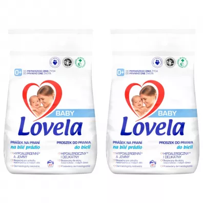 Lovela Baby Hipoalergiczny proszek do prania do bieli Zestaw 2 x 4.1 kg