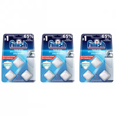 Finish Dishwasher Cleaner tabletki do czyszczenia zmywarek Zestaw 3 x 3 szt.