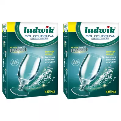 Ludwik Sól ochronna do zmywarek Zestaw 2 x 1.5 kg