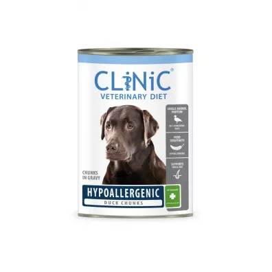 CLiNiC Veterinary Diet Dog Hypoallergenic Duck - mokra karma weterynaryjna dla psów 415 g