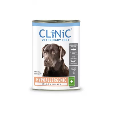 CLiNiC Veterinary Diet Dog Hypoallergenic Salmon - mokra karma weterynaryjna dla psów 415 g