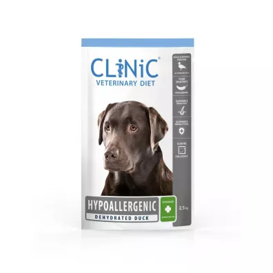 CLiNiC Veterinary Diet Dog Hypoallergenic Duck - sucha karma weterynaryjna dla psów 2.5 kg