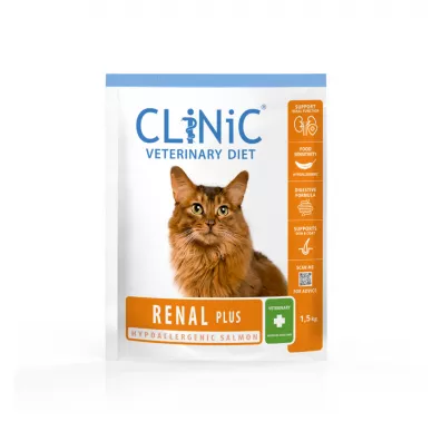 CLiNiC Veterinary Diet Cat Renal Plus Salmon - sucha karma weterynaryjna dla kotów 1.5 kg