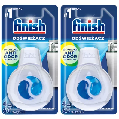 Finish Odświeżacz zapach do zmywarki Regular 60 myć zawieszka zestaw 2 x 4 ml