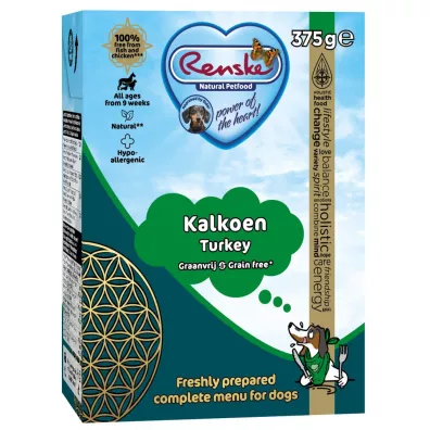 Renske Natural Petfood Renske Fresh turkey - świeży indyk bez zbóż dla psów 375 g