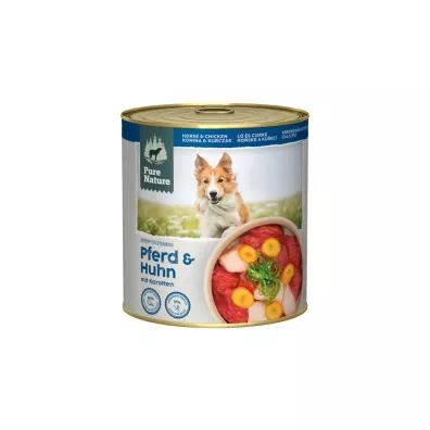 Pure Nature Dog Pferd Huhn - konina i kurczak z marchewką i algami dla dorosłych psów 800 g