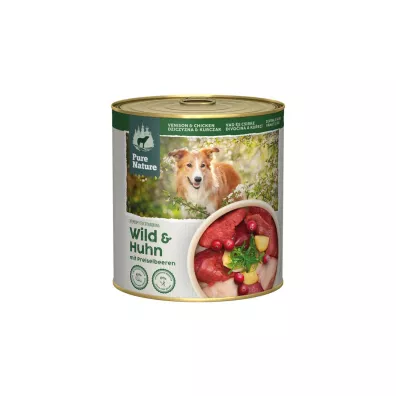 Pure Nature Dog Wild Huhn - dziczyzna i kurczak z żurawiną dla dorosłych psów 800 g
