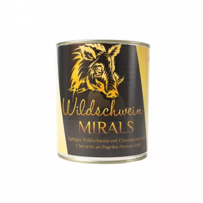 Mirals Wildschwein - soczysty dzik z pieczarkami i cykorią na sałatce z papryki i ananasa 800 g