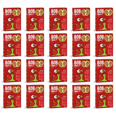 Bob Snail Przekąska jabłkowo-wiśniowa zgrzewka 20 x 60 g