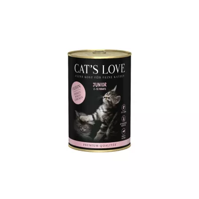 Cats Love Junior Huhn - kurczak z algami i olejem z krokosza 400 g