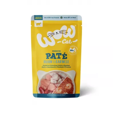 Wow Cat Huhn Garnelen - kurczak z krewetkami dla dorosłych kotów 125 g