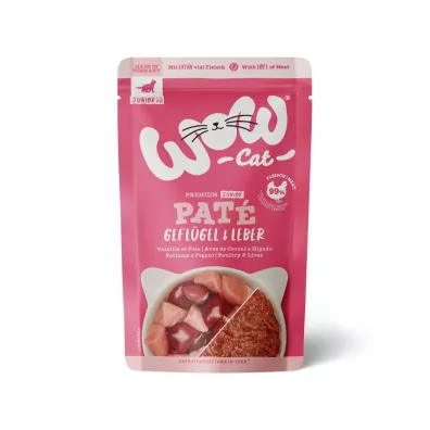 Wow Cat Junior Geflugel Leber - drób z wątróbką dla kociąt 125 g
