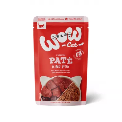 Wow Cat Rind Pur - wołowina dla dorosłych kotów 125 g