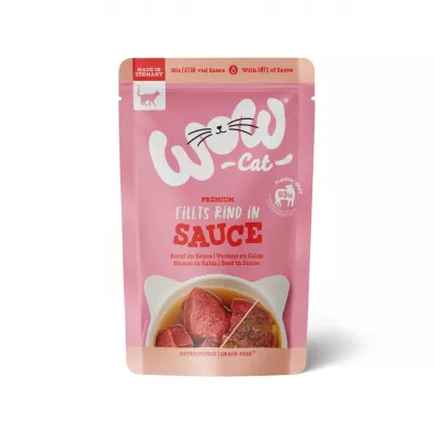 Wow Cat Rind in sauce - kawałki wołowiny w sosie 85 g