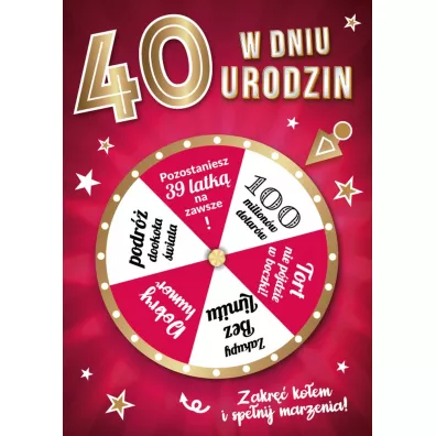 Armin Style Karnet Urodziny 40