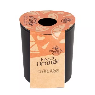 Świeczka sojowa Powąchaj mnie Fresh Orange czarny