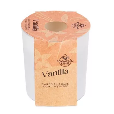 Świeczka sojowa Powąchaj mnie Vanilla biała 130 ml