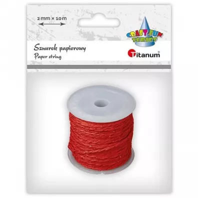 Sznurek papierowy czerwono-złoty