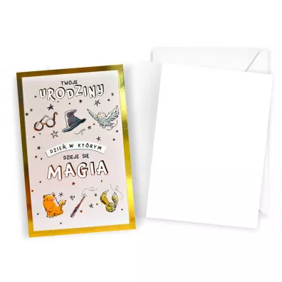 Kukartka Karnet urodziny Harry Potter