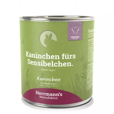 Herrmanns Manufaktur Selection Sensitive Dog Kaninchen - królik 800 g