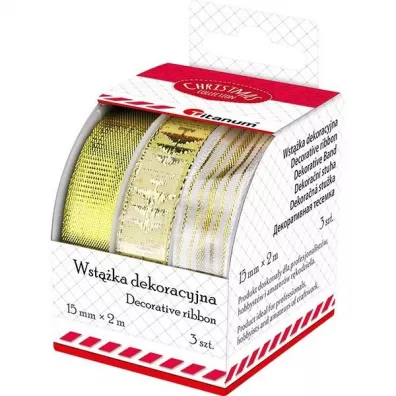 Titanum Wstążki tekstylne 15mm, 3 x 2m