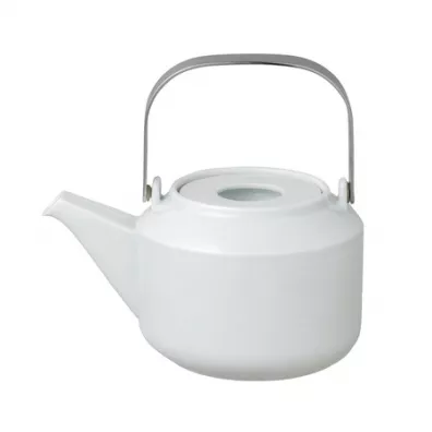 Kinto Leaves to Tea Dzbanek ze stalowym zaparzaczem do herbaty Biały 600 ml