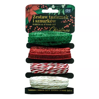 Interdruk Zestaw tasiemek i sznurków Christmas