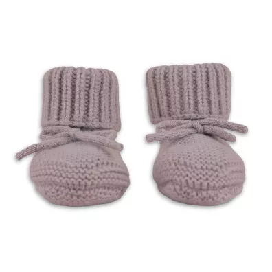 Lodger Buciki niechodki z wełny merino 100% różowe Rose 6-12 mies.