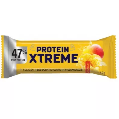 Dobry Squad Baton proteinowy xtreme z mango w czekoladzie mlecznej bez dodatku cukru 40 g