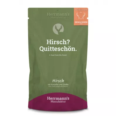Herrmanns Manufaktur Selection Dog Hirsch - jeleń z pigwą 150 g