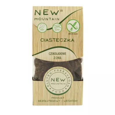 New Moutain Ciastka owsiano-czekoladowe z chia bezglutenowe 200 g