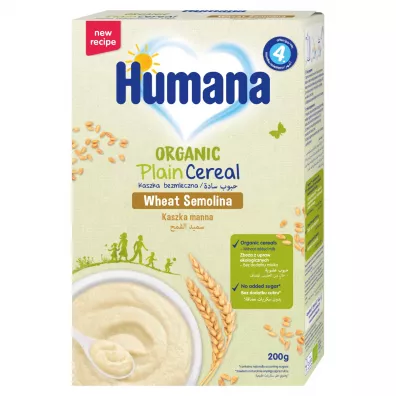 Humana Organic Kaszka bezmleczna kaszka manna po 4. miesiącu 200 g