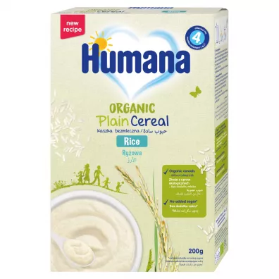 Humana Organic Kaszka bezmleczna ryżowa po 4. miesiącu 200 g