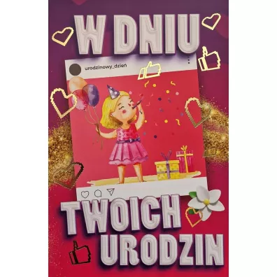 Karnet Urodziny dla dziewczynki