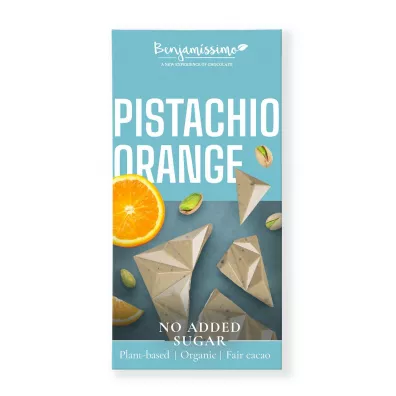 Benjamissimo Tabliczka kakaowa pistacje - pomarańcza 60 g Bio