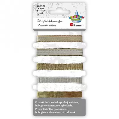 Titanum Wstążki 10mm 5x2m złote