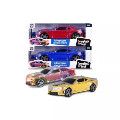 Auto wyścigowe ze świecącą karoserią mix Artyk