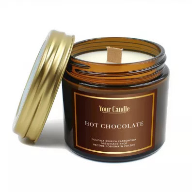 Your Candle Świeca sojowa zapachowa z drewnianym knotem hot chocolate 120 ml